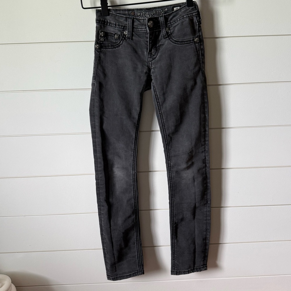 Miss Me Charcoal Skinny Jeans